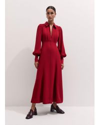 ME+EM - Crepe Statement Sleeve Maxi Dress - Lyst