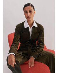 ME+EM - Soft Cord Jumpsuit + Belt Deep - Lyst
