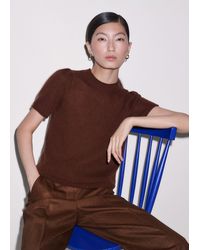 ME+EM - Merino Cashmere Silk Pouf Sleeve Knit Tee - Lyst
