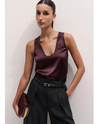 ME+EM - Silk Satin Tank Top - Lyst