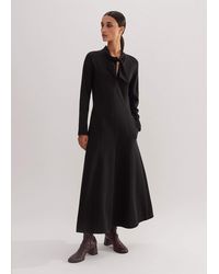 ME+EM - Ponte Necktie Maxi Dress - Lyst