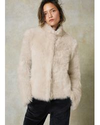 ME+EM Oversized Shearling Coat - Multicolour