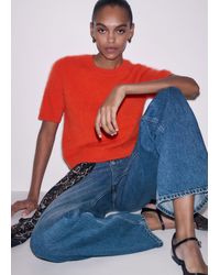 ME+EM - Brushed Cashmere Straight Knit Tee - Lyst