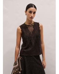 ME+EM - Embroidered Tulle Top + Cami - Lyst