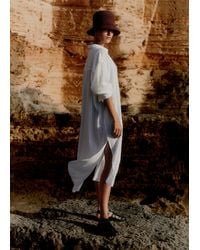 ME+EM - Textured Cotton Beach Shirt Dress - Lyst