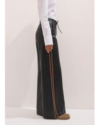 ME+EM - Leather Sporty Wide-Leg Track Pant - Lyst