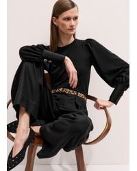 ME+EM - Fluid Satin Crew Neck Layering Blouse - Lyst