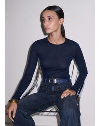 ME+EM - Barely There Jersey Stitch Crew Neck - Lyst