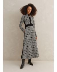 ME+EM - Graphic Jacquard Ponte Maxi Dress - Lyst