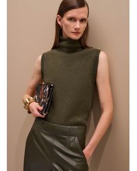 ME+EM - Cashmere Grown-On Neck Straight Knit Vest - Lyst
