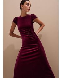 ME+EM - Fluid Velour Draped Dress - Lyst