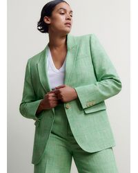 ME+EM - Textured Prince Of Wales Check Blazer - Lyst