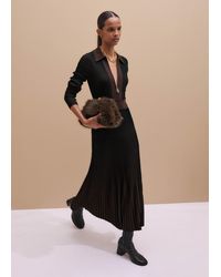 ME+EM - Collared Contrast Panel Maxi Dress - Lyst