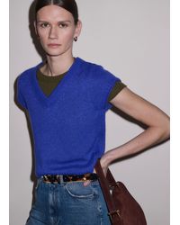 ME+EM - Merino Cashmere Silk V-Neck Straight Baby Tee - Lyst