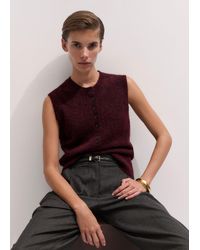 ME+EM - Henley Straight Knit Vest - Lyst