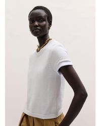 ME+EM - Shrunken Straight Knit Baby Tee - Lyst