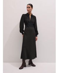 ME+EM - Winter Polka Dot Lace Trim Maxi Dress/Caramel - Lyst
