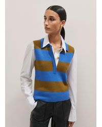 ME+EM - Merino Cashmere Rugby Stripe Sweater Vest - Lyst