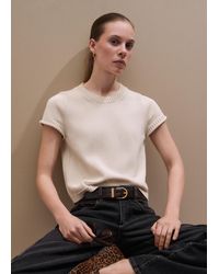 ME+EM - Shrunken Straight Knit Baby Tee - Lyst