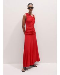 ME+EM - Asymmetric Detail Ruched Maxi Dress - Lyst