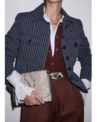 ME+EM - Striped Slim Fit Military Jacket/Light Cream - Lyst
