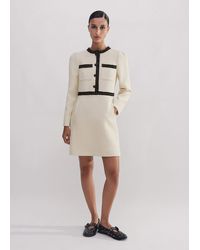 ME+EM - Fringe Tweed Fit And Flare Mini Dress - Lyst
