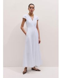 ME+EM - V-Neck Fit And Flare Maxi Dress - Lyst