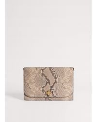 ME+EM - Snake Embossed Envelope Clutch-Off - Lyst