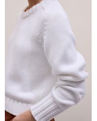 ME+EM - Chunky Cotton Straight Crop Jumper - Lyst