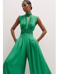 ME+EM - Silk Wide-Leg Jumpsuit - Lyst