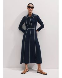 ME+EM - Travel Tailoring Contrast Midi Dress - Lyst