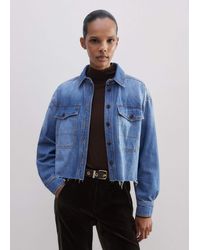 ME+EM - Cut-Off Denim Shirt Mid - Lyst