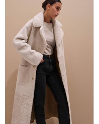 ME+EM - Reversible Shearling Coat + Belt - Lyst