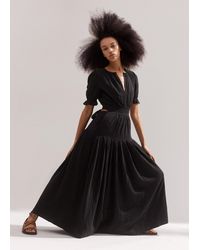ME+EM - Cheesecloth Cut Out Full-length Dress - Lyst