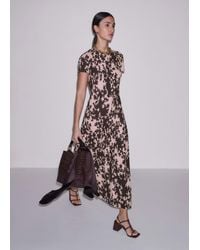 ME+EM - Speckled Bloom Print Raglan Sleeve Maxi Dress Blush-Cocoa - Lyst