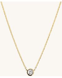 MEJURI - Bezel Lab Grown Diamond Necklace 0.5 Ct - Lyst
