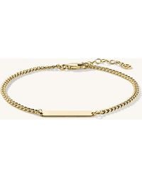 MEJURI - Engravable Bar Curb Chain Bracelet - Lyst