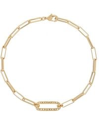 Melissa Odabash - Mini Paperclip & Crystal Link Bracelet - Lyst