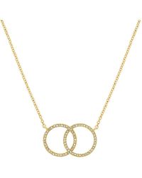 Melissa Odabash - Crystal Double Hoop Necklace - Lyst