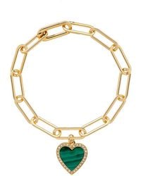 Melissa Odabash - Malachite Heart Chain Bracelet - Lyst