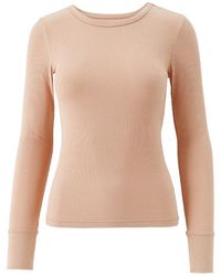 Melissa Odabash - Exclusive Charlie Long Sleeve Tan Top - Lyst