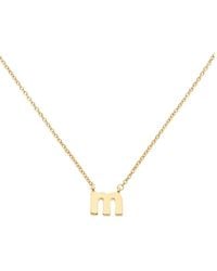 Melissa Odabash - Letter 'M' Pendant Necklace - Lyst