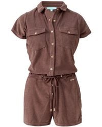 Melissa Odabash - Cheryl Coffee Playsuit - Lyst