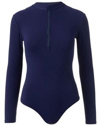 Melissa Odabash - Ocean Pique Long Sleeve Swimsuit - Lyst