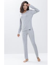 Mey - Hose lang Serie Sleepy & Easy Hellgrau-Melange - Lyst