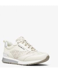 Michael Kors - Allie Stride Logo And Leather Trainer - Lyst