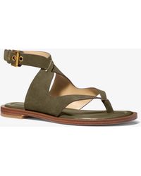 MICHAEL Michael Kors - Mk Irene Leather Thong Sandal - Lyst
