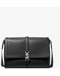 Michael Kors - Cyrus Medium Pebbled Leather Messenger Bag - Lyst