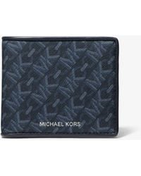 Michael Kors - Portefeuille compact Hudson à logo Empire emblématique - Lyst