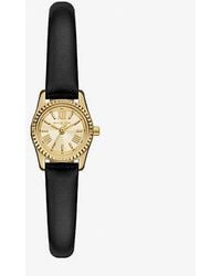 Michael Kors - Mk Micro Lexington Leather Watch - Lyst